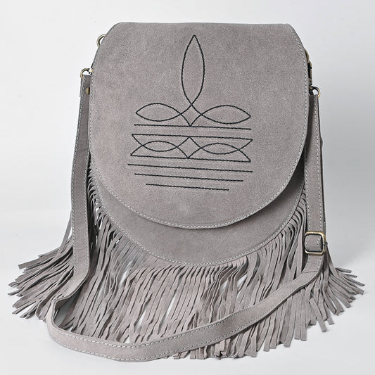 American Darling Crossbody Genuine Suede Leather Women's Bag Western Handbag Purse | Hand tooled