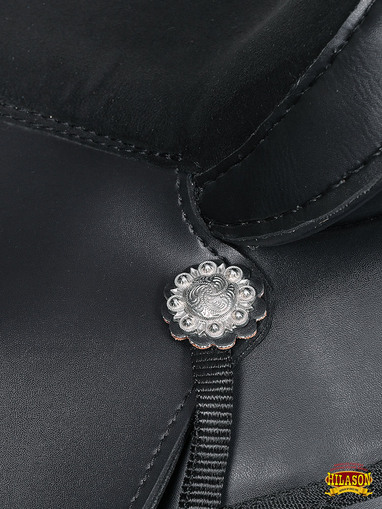 Hilason Western Horse Flex Tree Saddle Cordura Synthetic Trail Pleasure Black