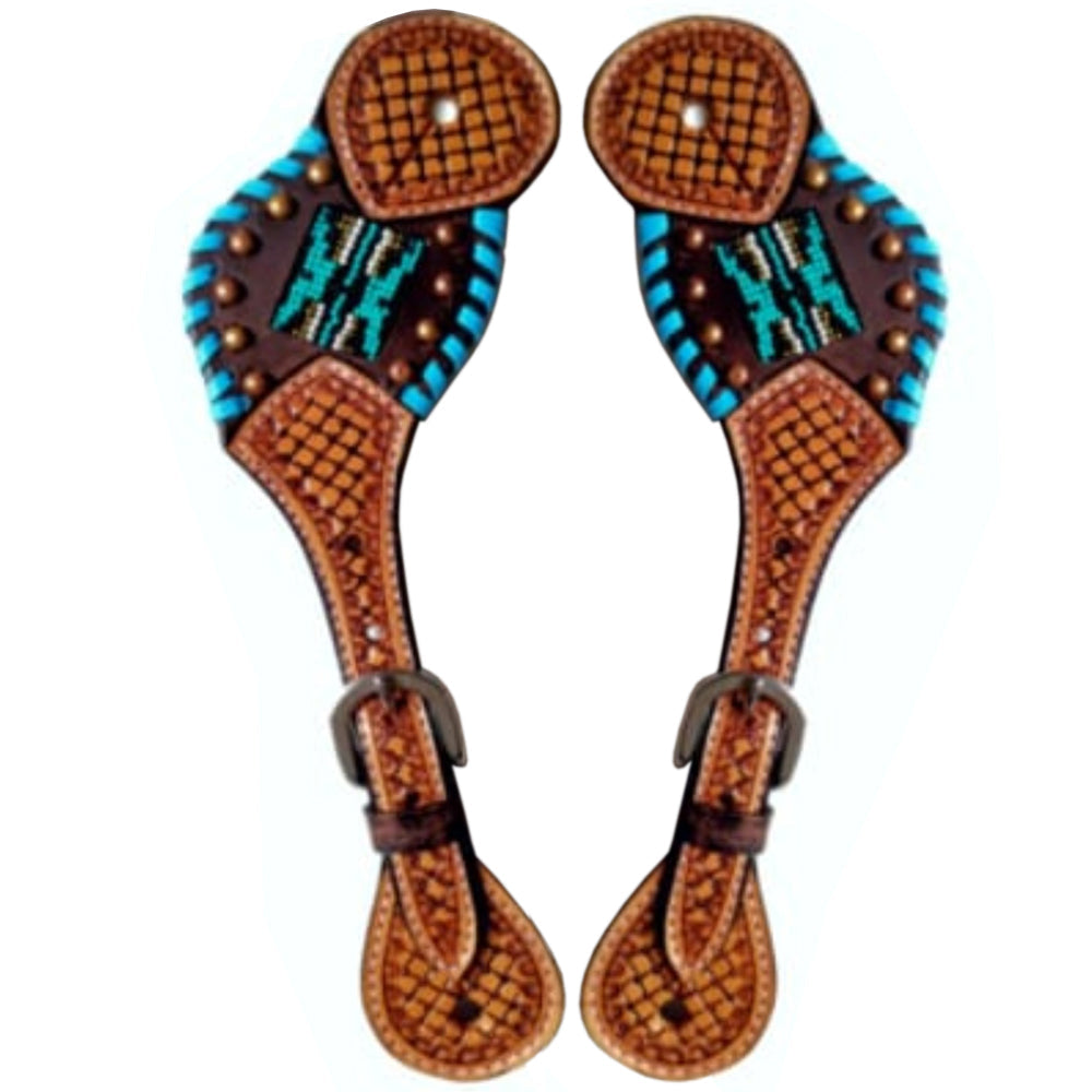 Leather Spurs Straps for Adults - Western Womens Spur Straps for Horse Riding, Barrel Racing, Show, and Rodeo