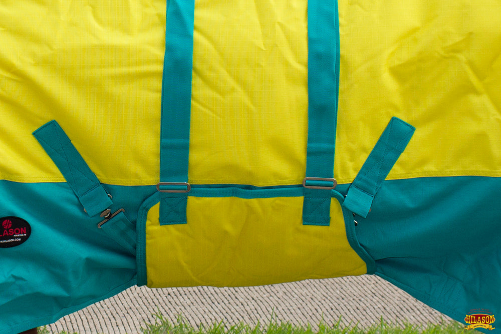 Hilason 1200D Winter Waterproof Turnout Horse Blanket Belly Wrap Yellow