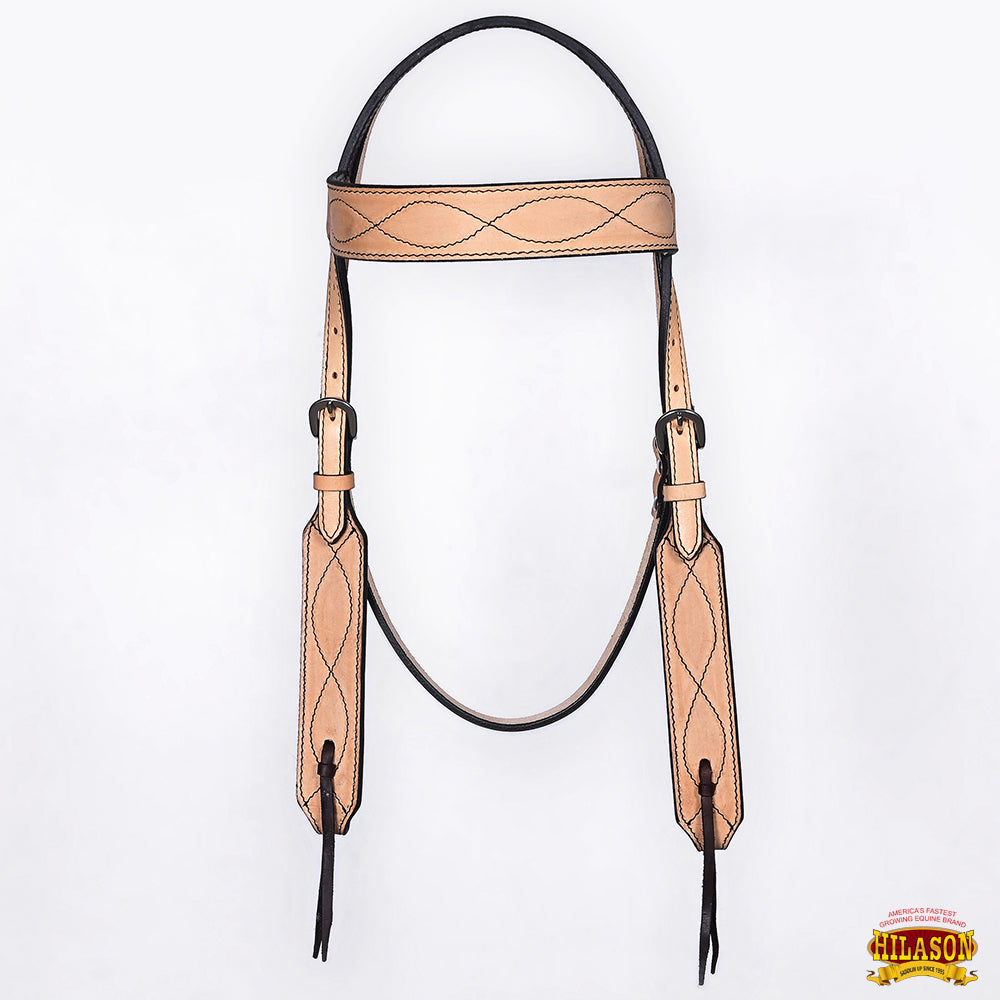 HILASON Western Horse Hand Carved American Leather Breast Collar Headstall