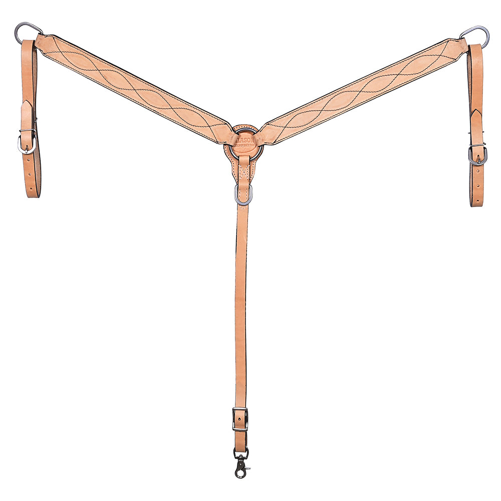 HILASON Western Horse Hand Carved American Leather Breast Collar Headstall