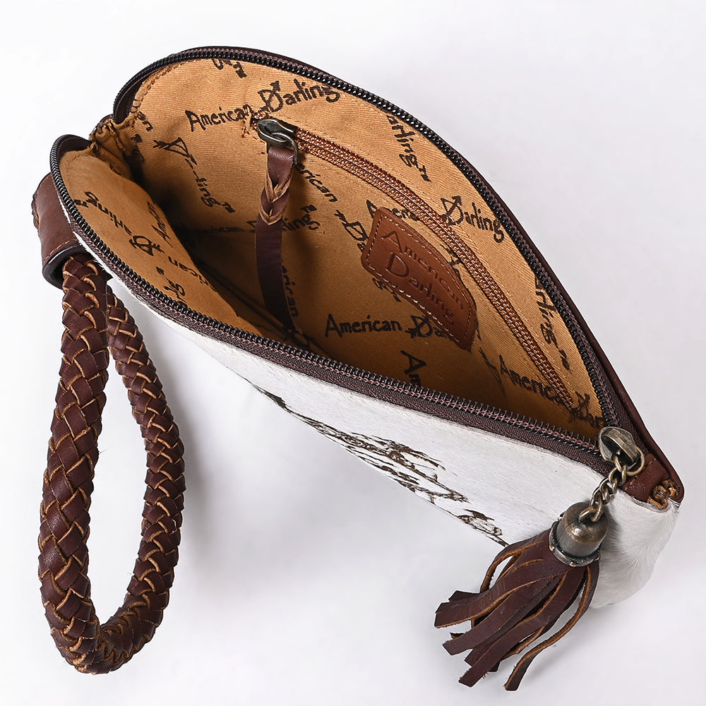 American Darling wristlet Hair-On Genuine Leather Women Bag Western Handbag Purse