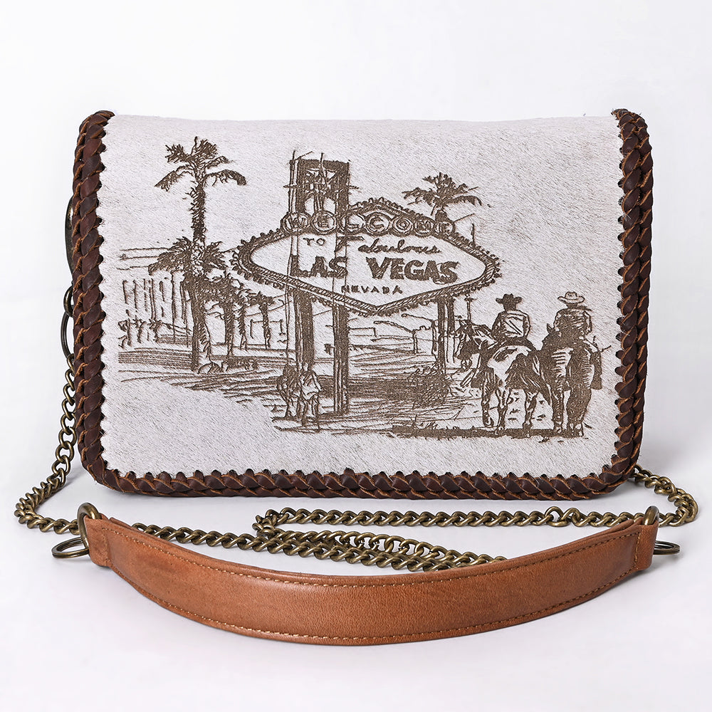 American Darling Clutch Hair-On Genuine Leather Women Bag Western Handbag Purse