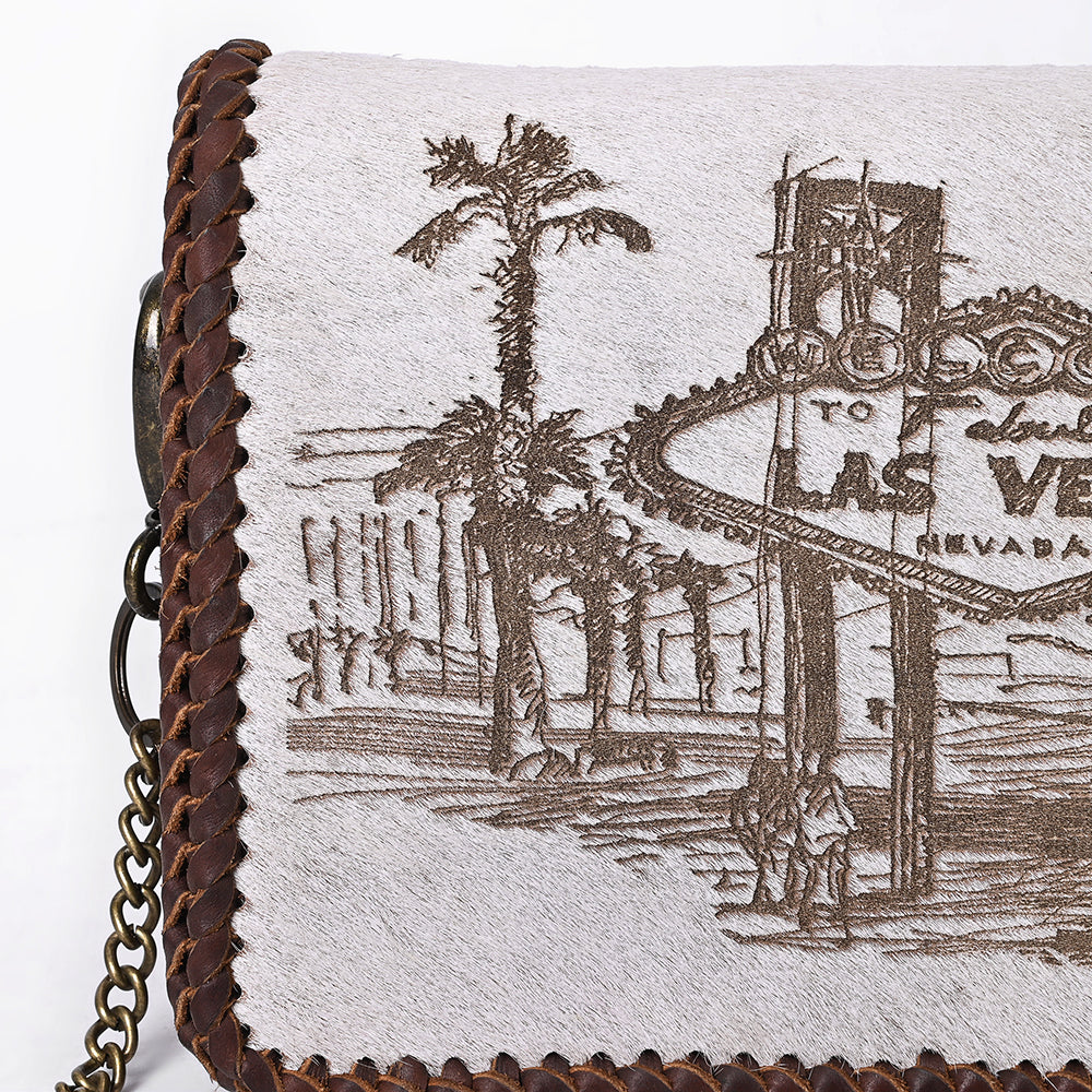 American Darling Clutch Hair-On Genuine Leather Women Bag Western Handbag Purse