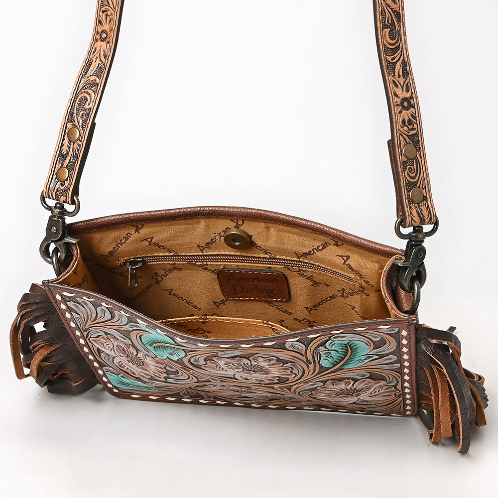 American Darling Hand Tooled Genuine Leather Women Bag Western Handbag Purse