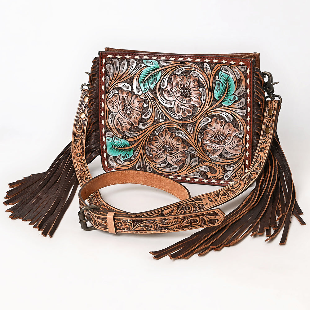 American Darling Hand Tooled Genuine Leather Women Bag Western Handbag Purse