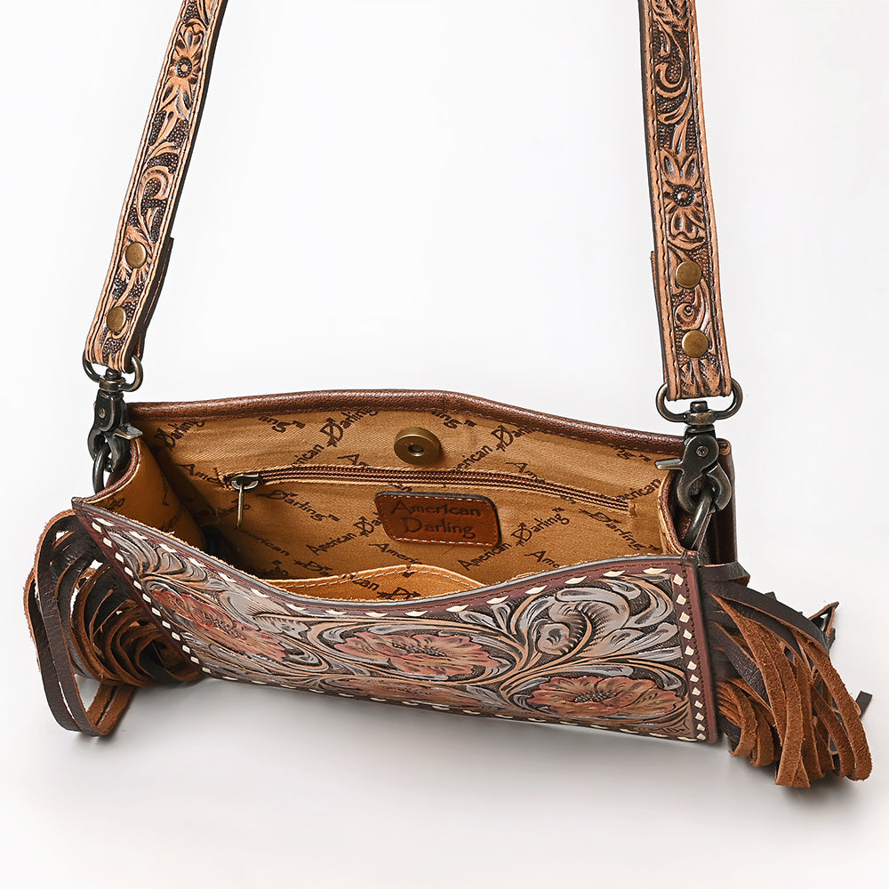 American Darling Hand Tooled Genuine Leather Women Bag Western Handbag Purse