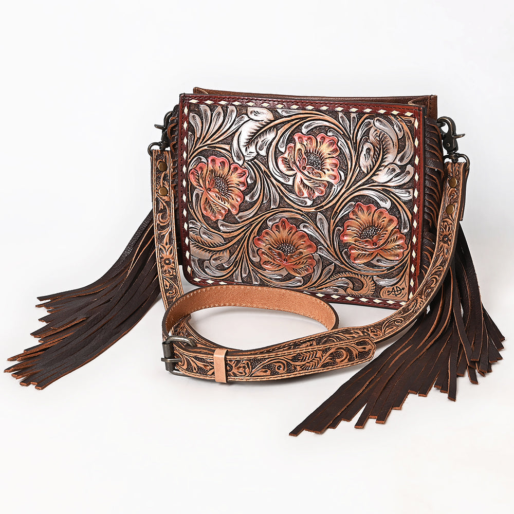 American Darling Hand Tooled Genuine Leather Women Bag Western Handbag Purse