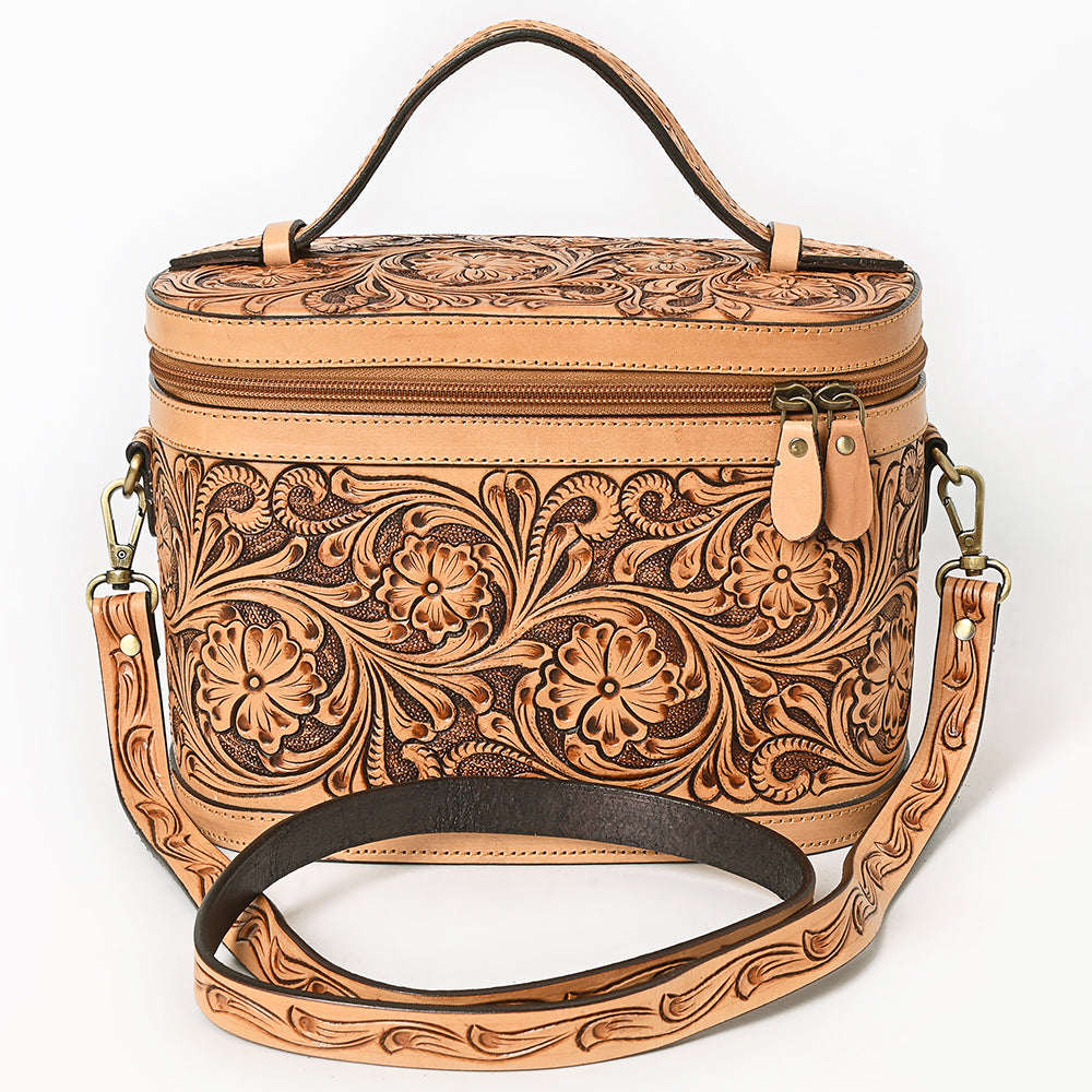American Darling Jewelry Case Hand Tooled Genuine Leather Women Bag Western Handbag Purse