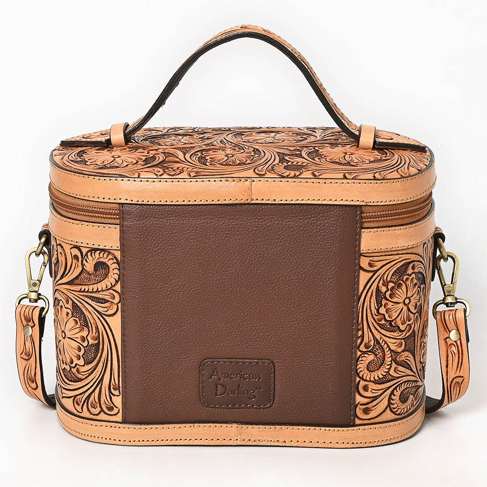 American Darling Jewelry Case Hand Tooled Genuine Leather Women Bag Western Handbag Purse
