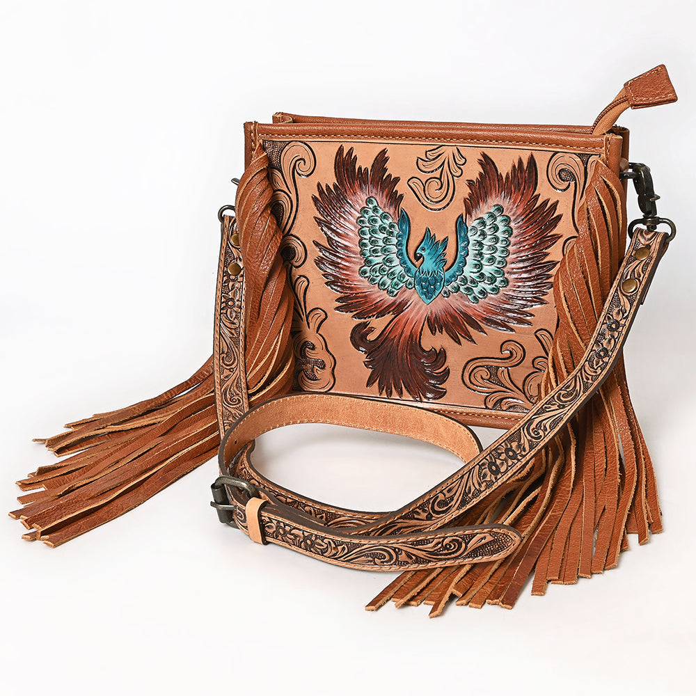 American Darling Crossbody Hand Tooled  Genuine Leather women bag western handbag purse