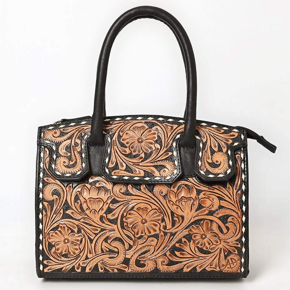 Hand Tooled Genuine Leather Tote Bag For Women Western Style