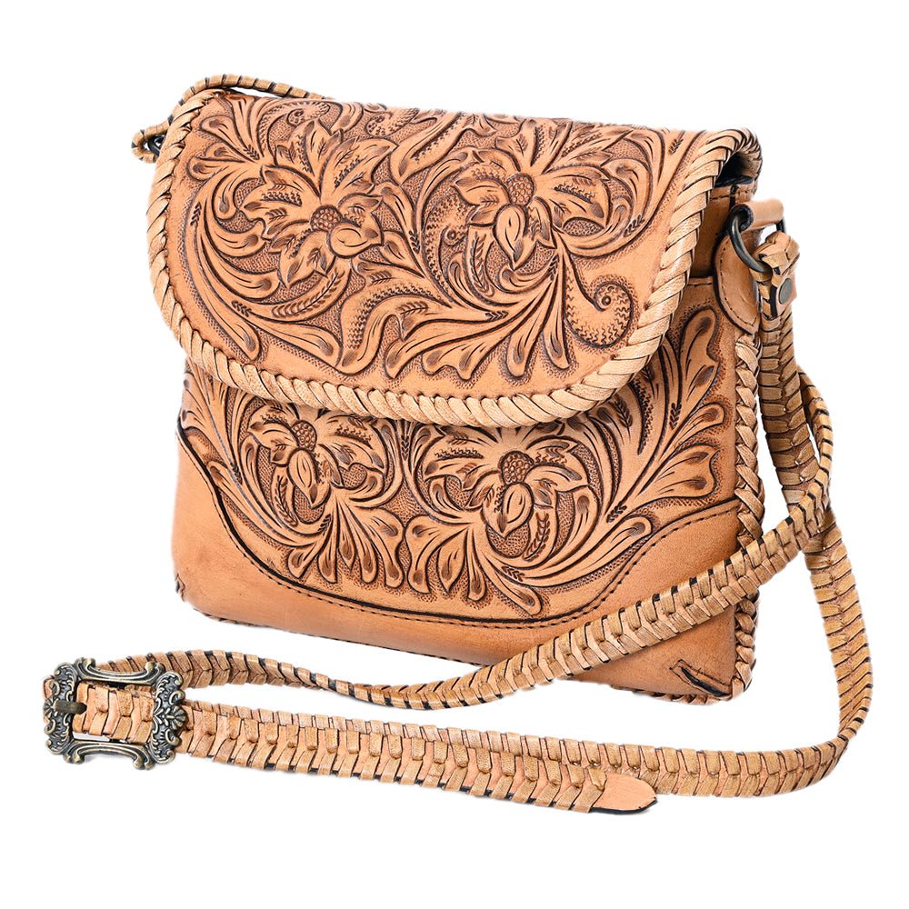 American Darling Small Crossbody Hand Tooled Genuine Leather women bag western handbag purse