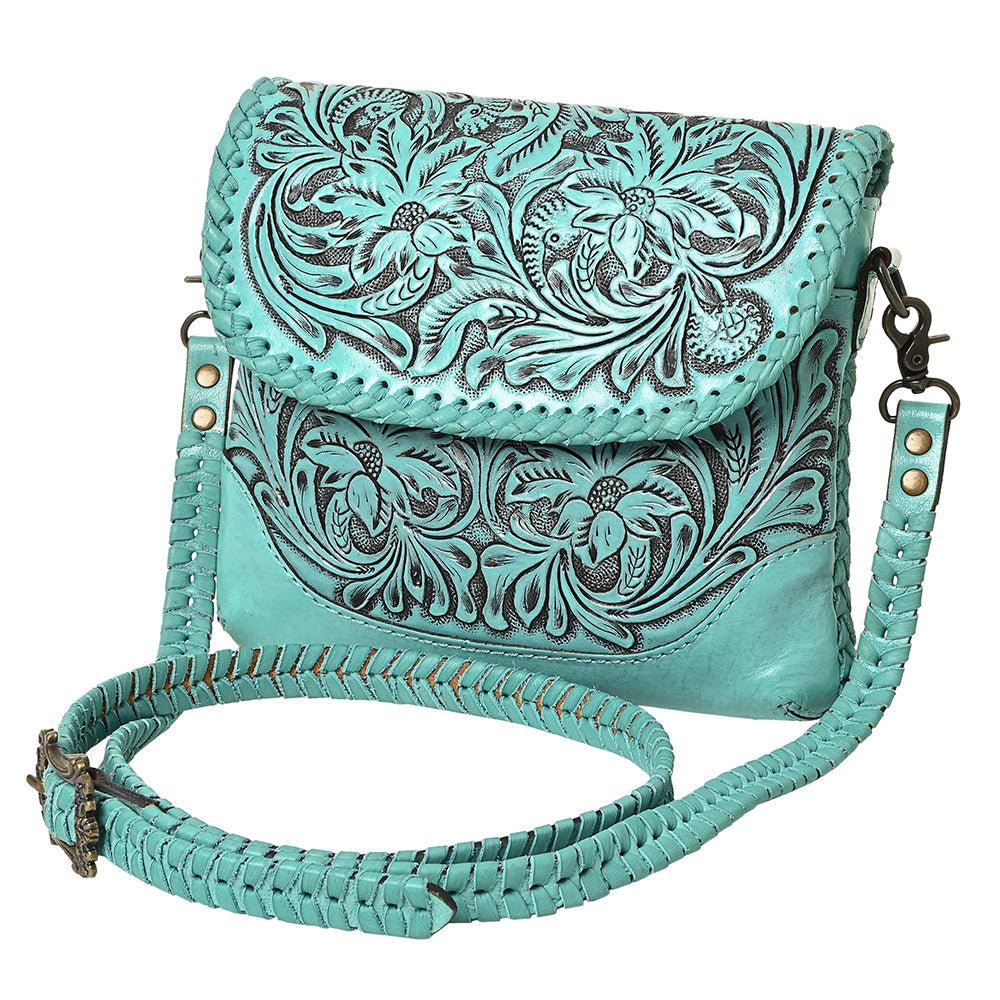 American Darling Small Crossbody Hand Tooled Genuine Leather women bag western handbag purse
