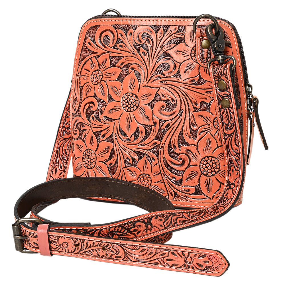 American Darling Cross Body Hand Tooled Genuine Leather women bag western handbag purse