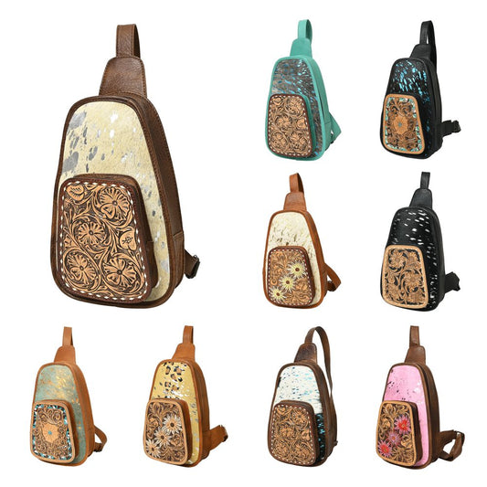 American Darling Sling Hand Tooled Saddle Blanket Genuine Leather women bag western handbag purse