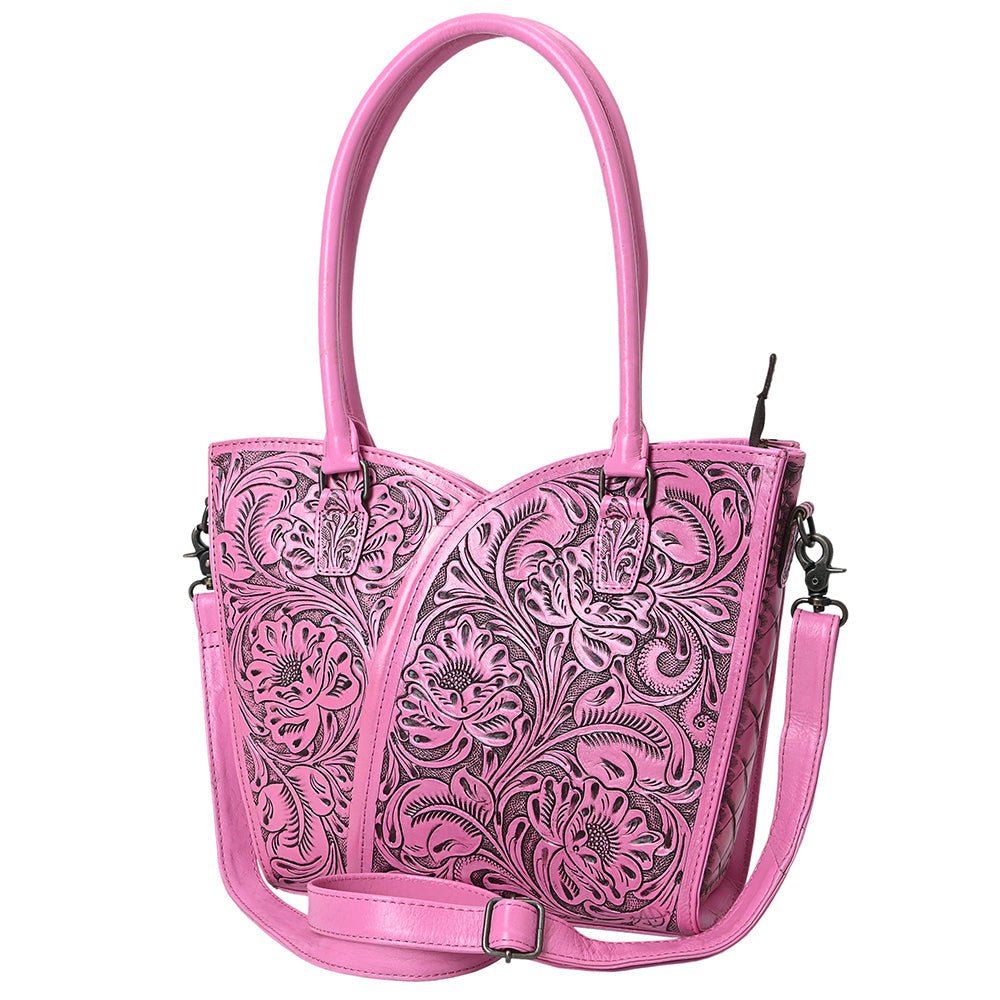 Tote Hand Tooled Genuine Leather women bag western handbag purse