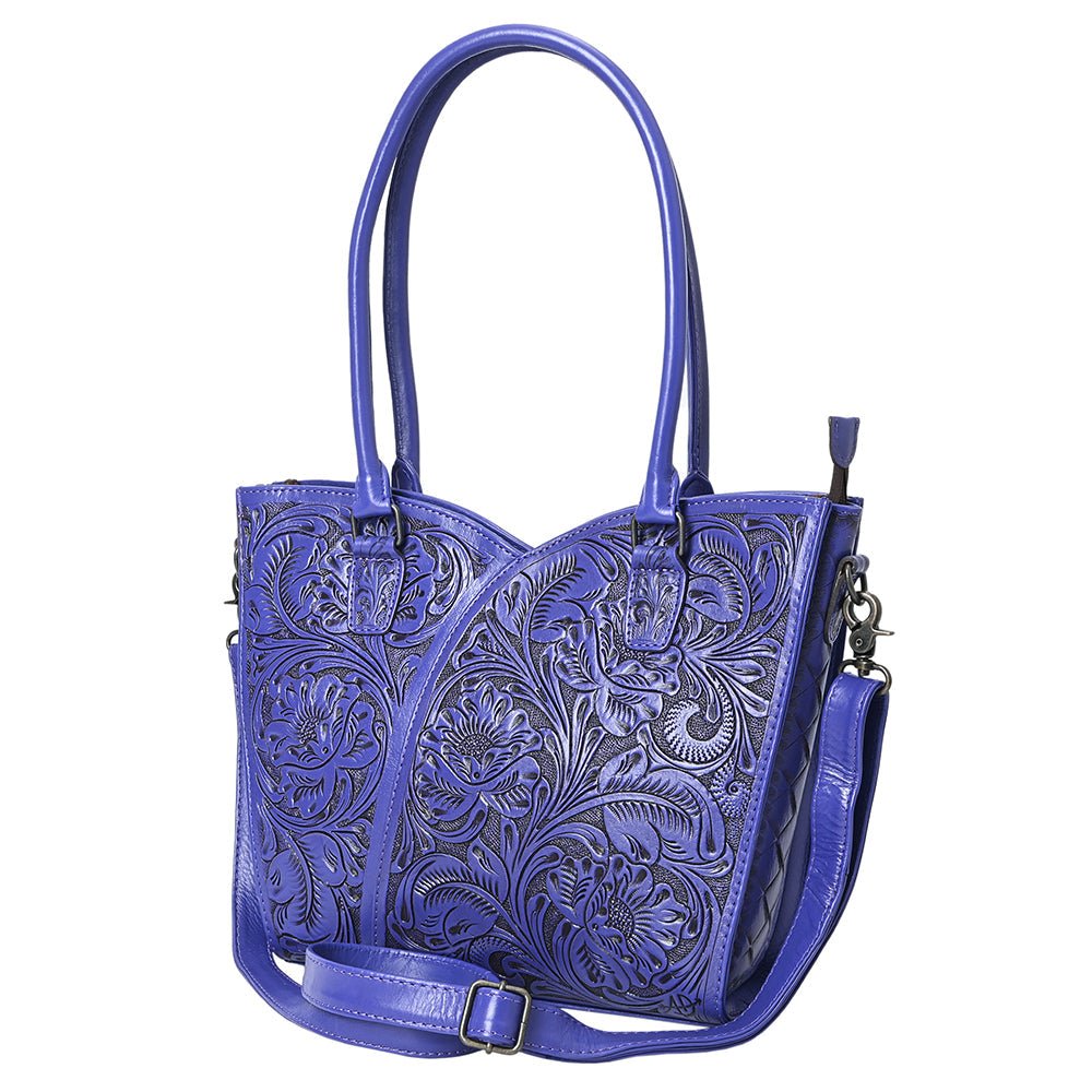 Tote Hand Tooled Genuine Leather women bag western handbag purse