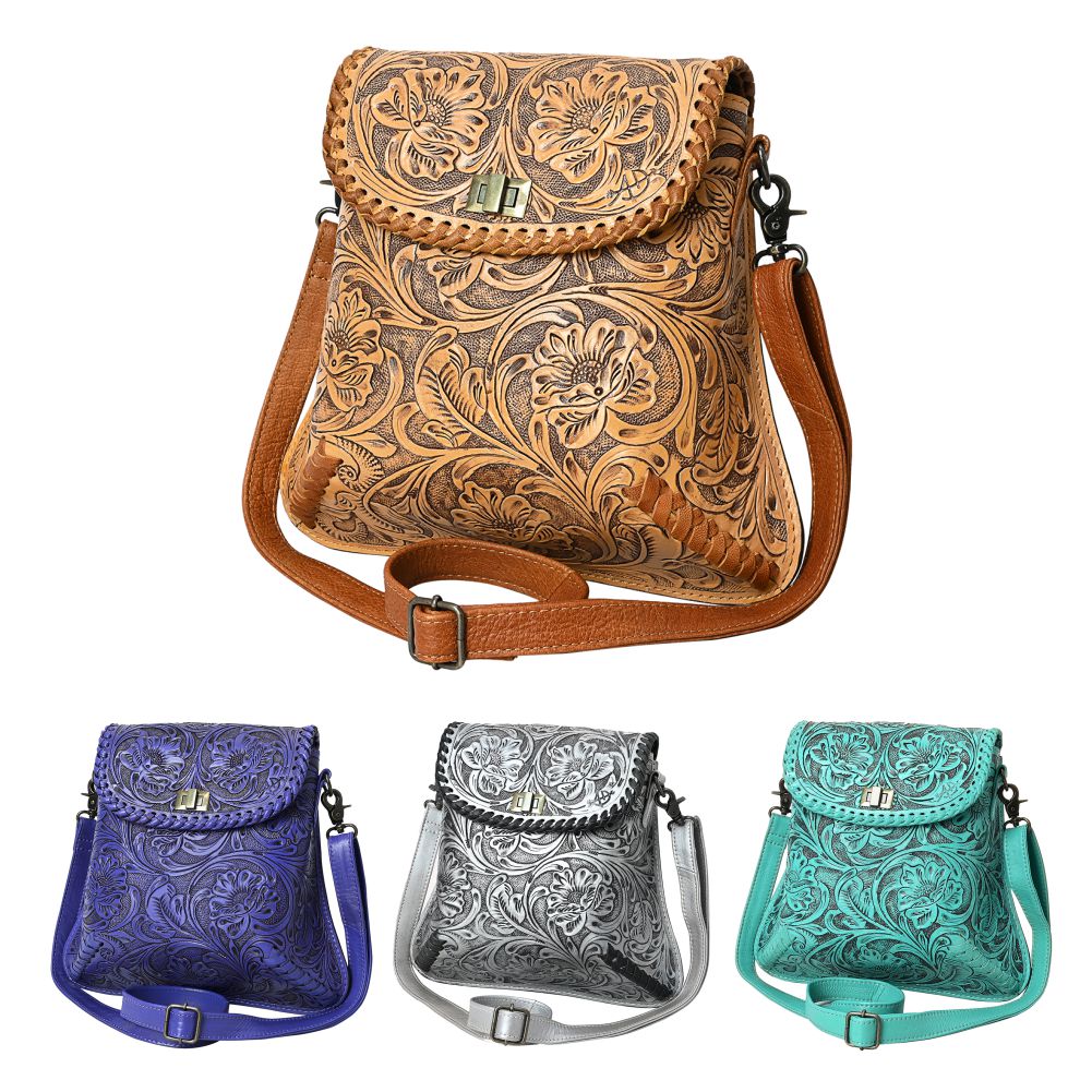 American Darling Cross Body I Hand Tooled Genuine Leather Women Bag Western Handbag Purse