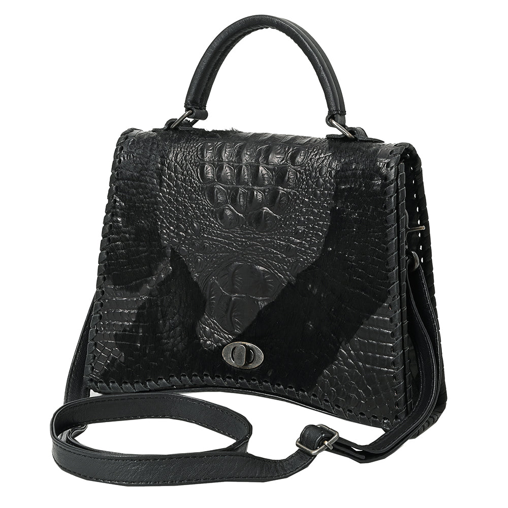 American Darling Tote Crocodile Embossed Genuine Leather Women Bag Western Handbag Purse