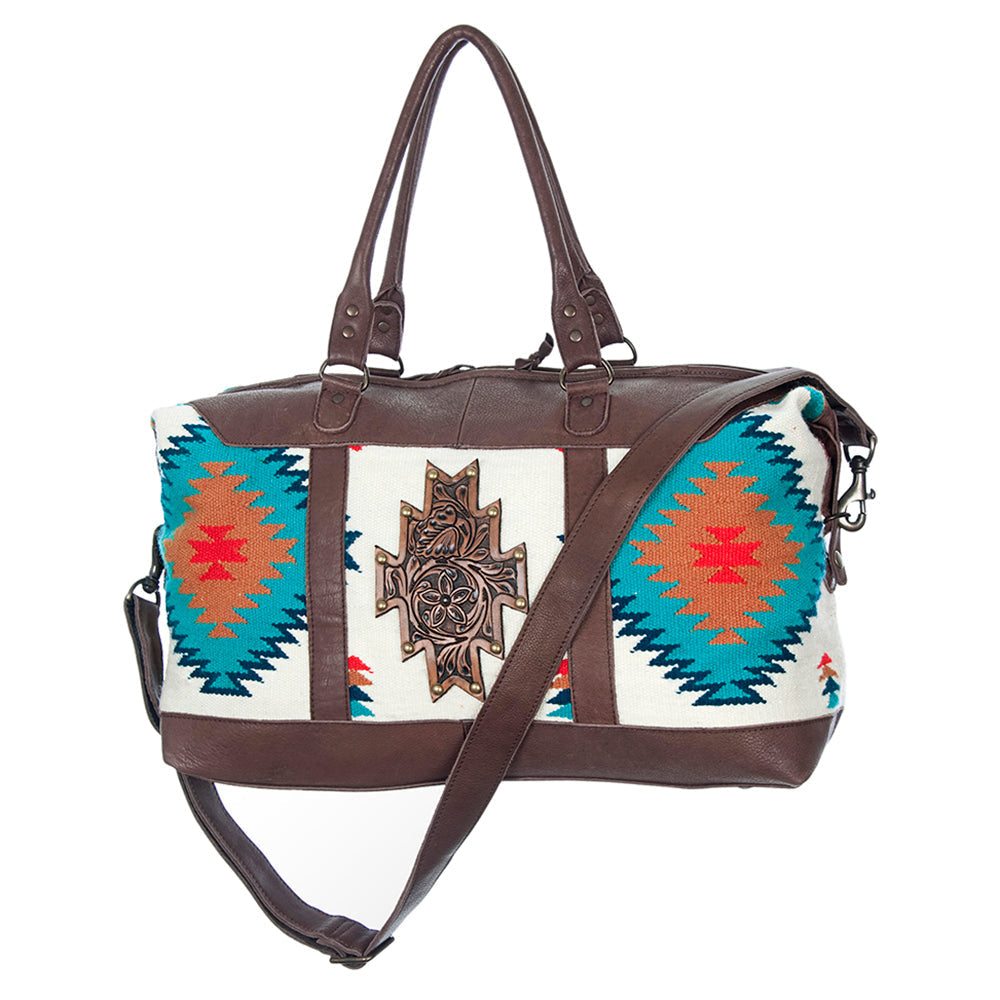American Darling Duffel Saddle Blanket Genuine Leather Women Bag Western Handbag Purse