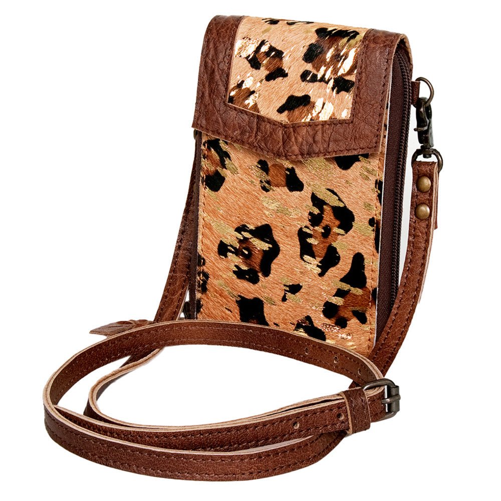 American Darling Cell Phone Holder Hair On Genuine Leather women bag western handbag purse