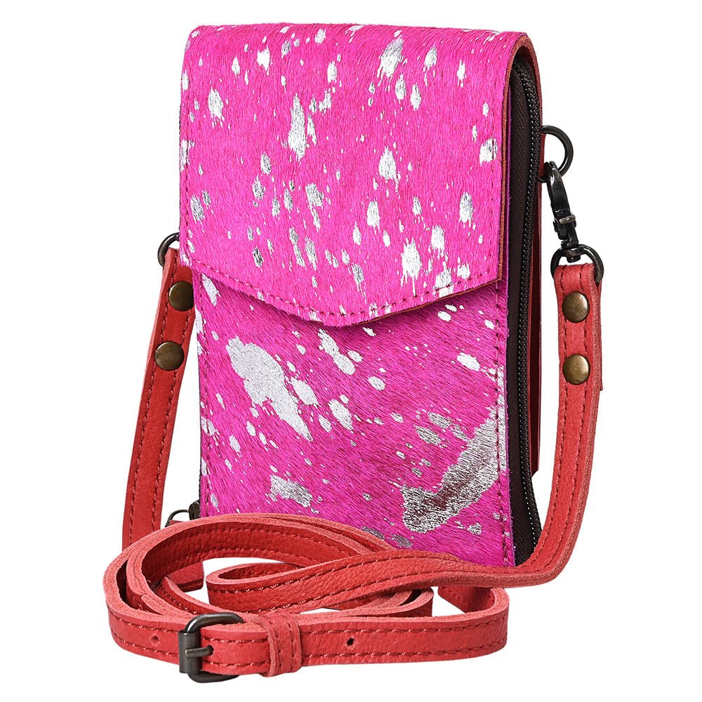 American Darling Cell Phone Holder Hair On Genuine Leather women bag western handbag purse