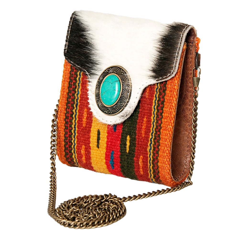 American Darling Hand Tooled Hair On Genuine Leather Women Bag Western Handbag Purse