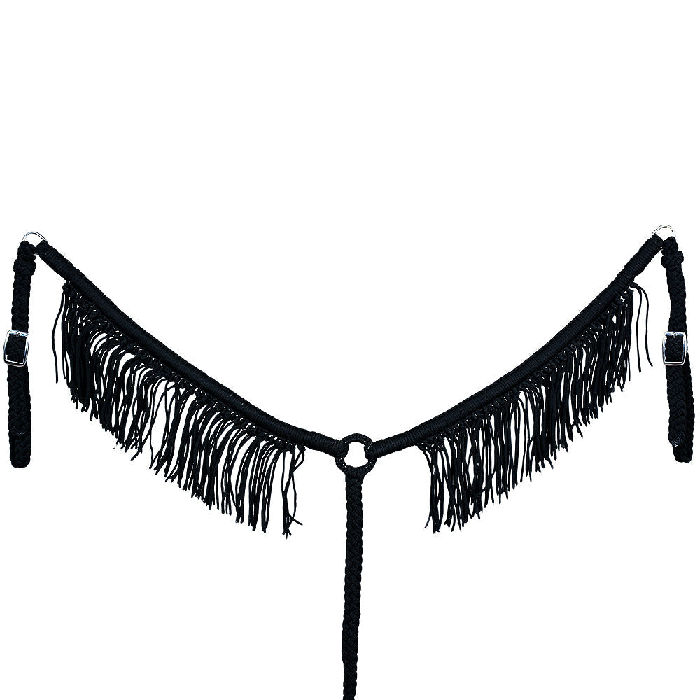 Horse Breast Collar Flat Braided Paracord With Fringes By Hilason