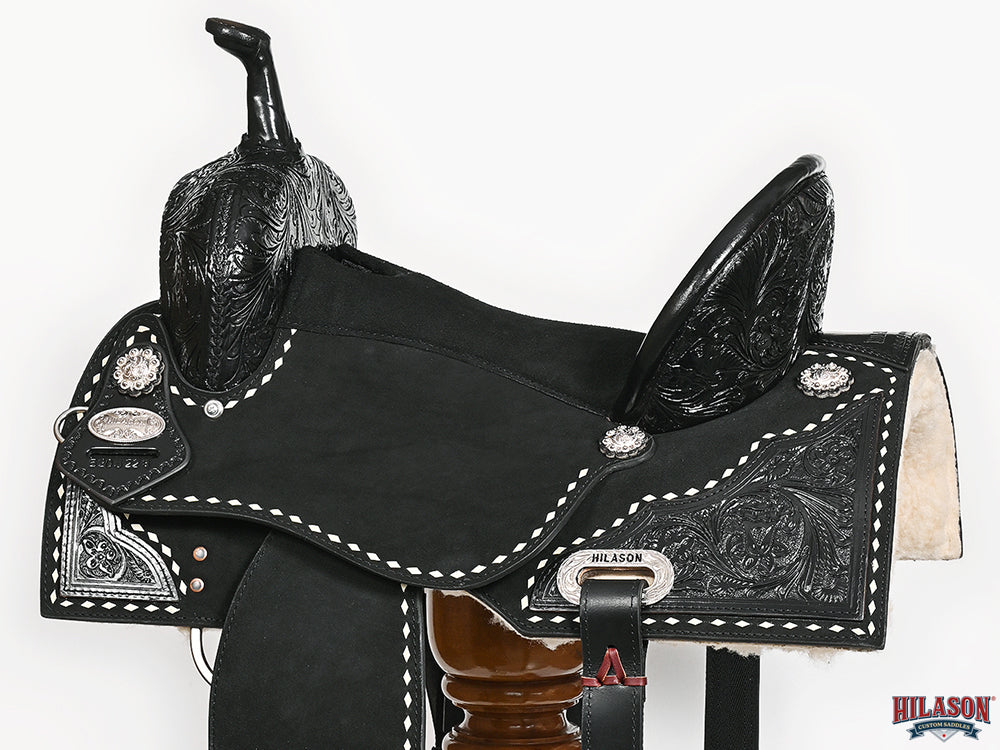 Hilason Western Horse Flex Tree Saddle American Leather Trail Barrel