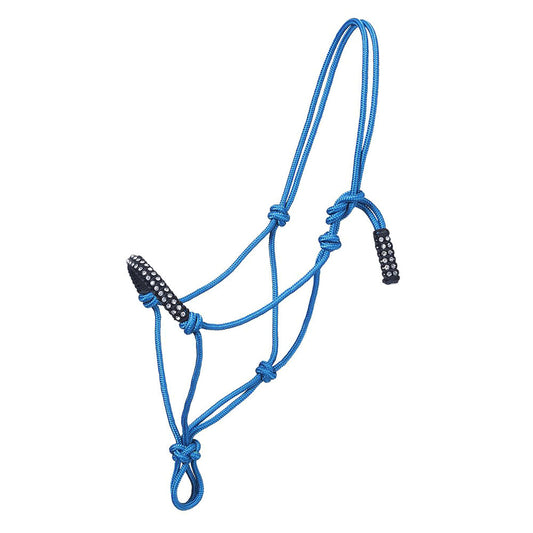 Tough-1 Western Horse Heavy-Duty Poly Nylon Rope Halter Teal