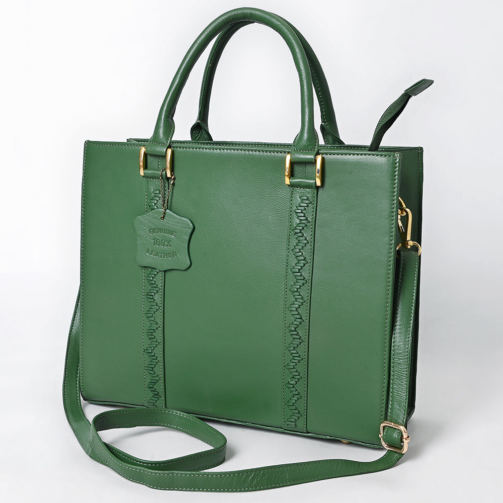 Never Mind  Briefcase Genuine Leather Women Bag Western Handbag Purse