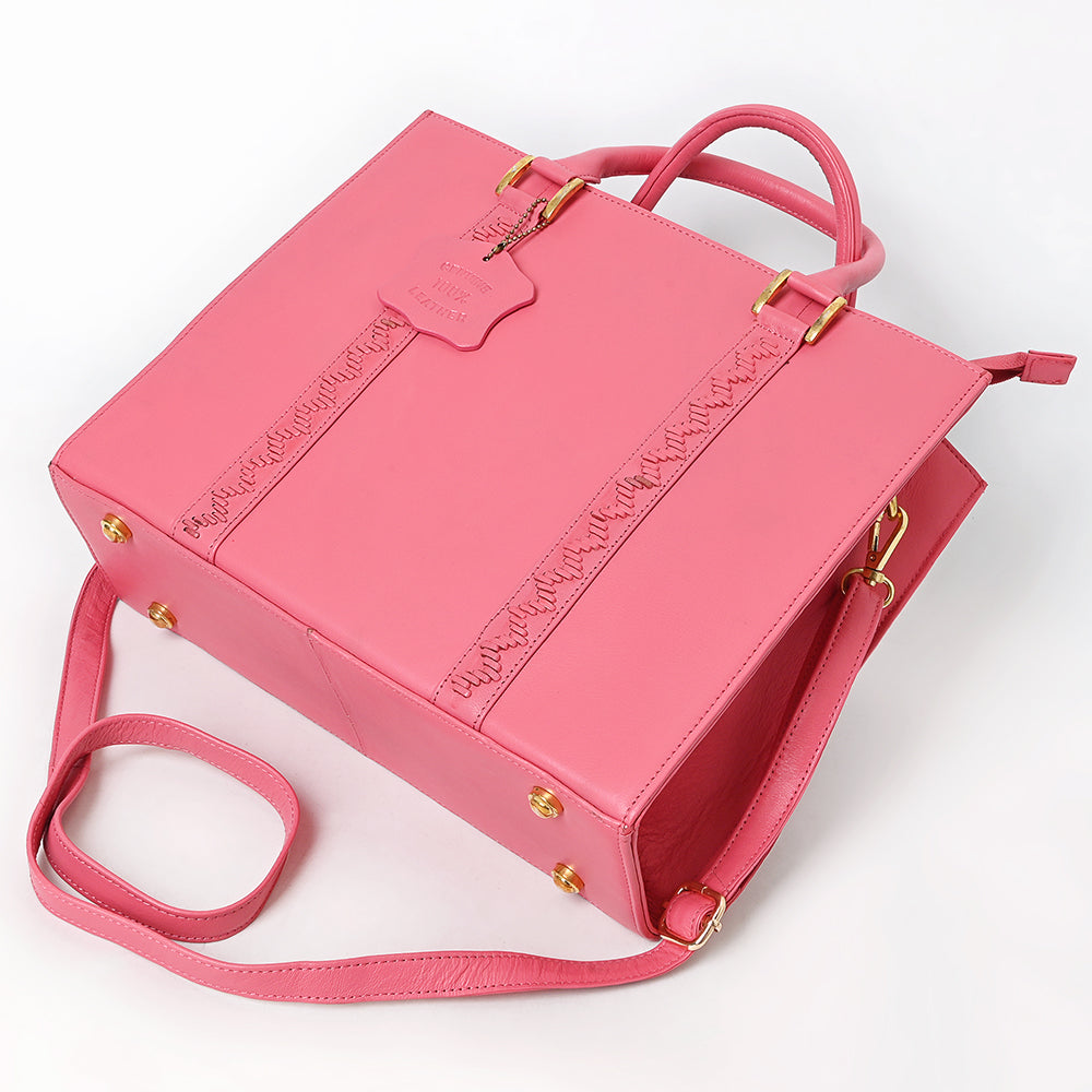 Never Mind  Briefcase Genuine Leather Women Bag Western Handbag Purse