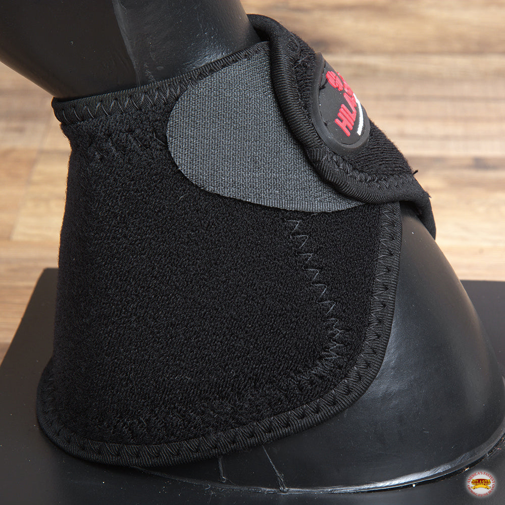 Hilason Western Horse No Turn Bell Boots Leg Protection Durable Black Small