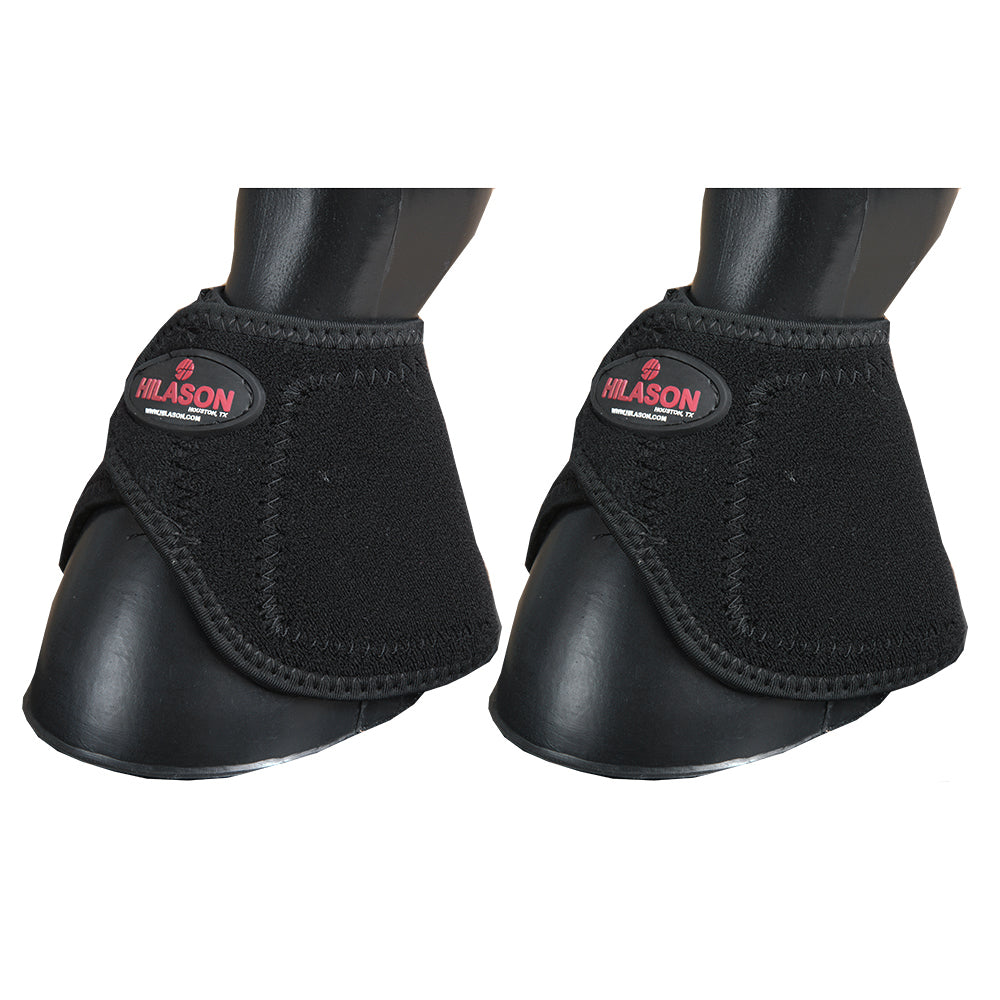 Hilason Western Horse No Turn Bell Boots Leg Protection Durable Black Small