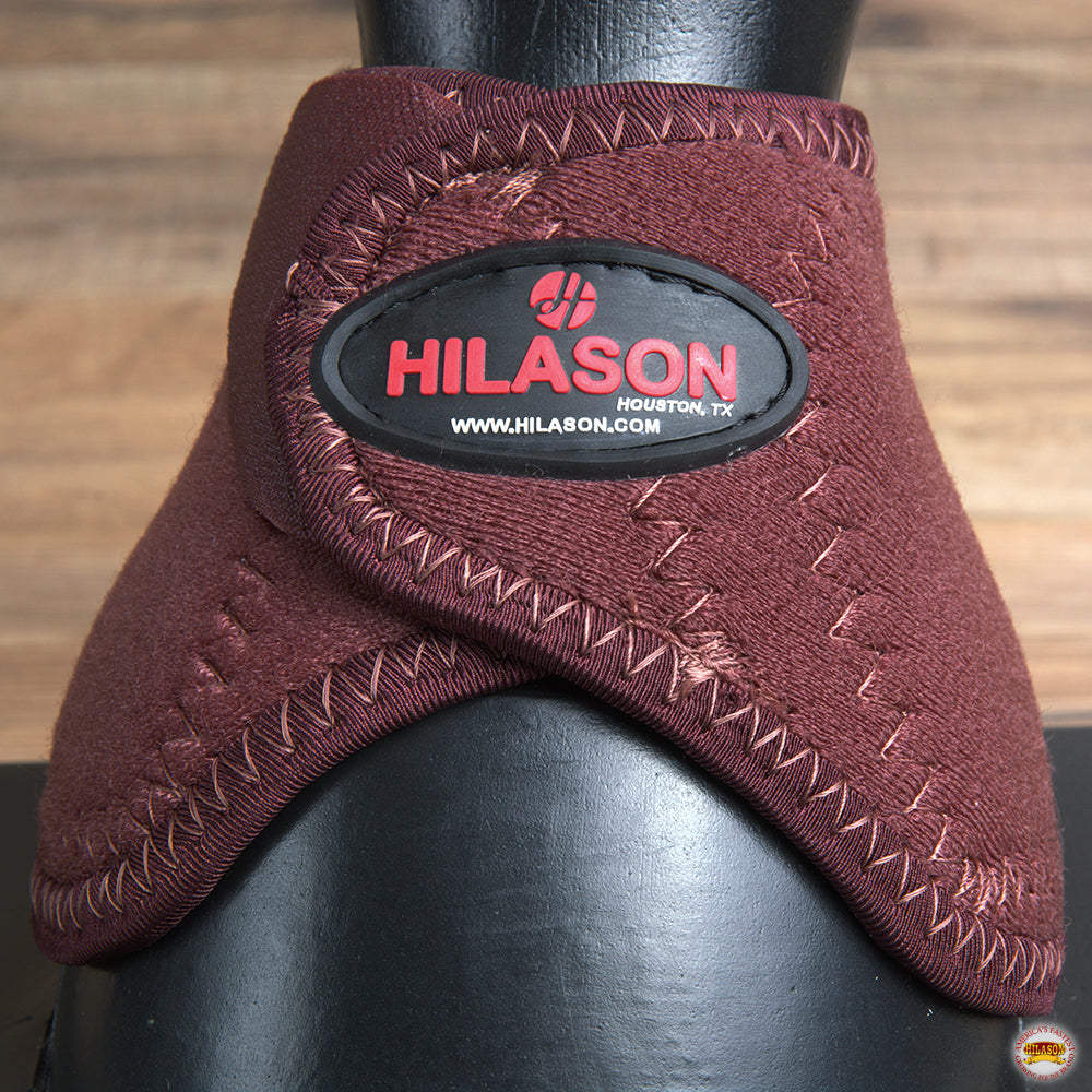 Hilason Western Horse No Turn Bell Boots Leg Protection Durable Brown Medium