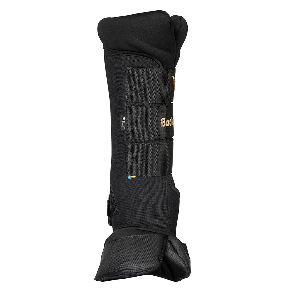 Back On Track Horse Leg Pair Royal Quick Wraps Deluxe Polyester Black Flexible Protective Boots