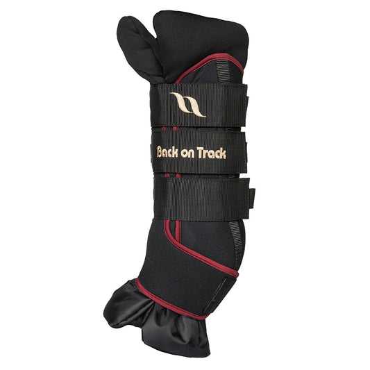 Back On Track Horse Leg Pair Royal Quick Wraps Deluxe Polyester Black Flexible Protective Boots