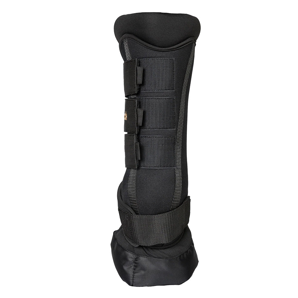 Back On Track Horse Leg Pair Royal Quick Wraps Deluxe Polyester Black Flexible Protective Boots
