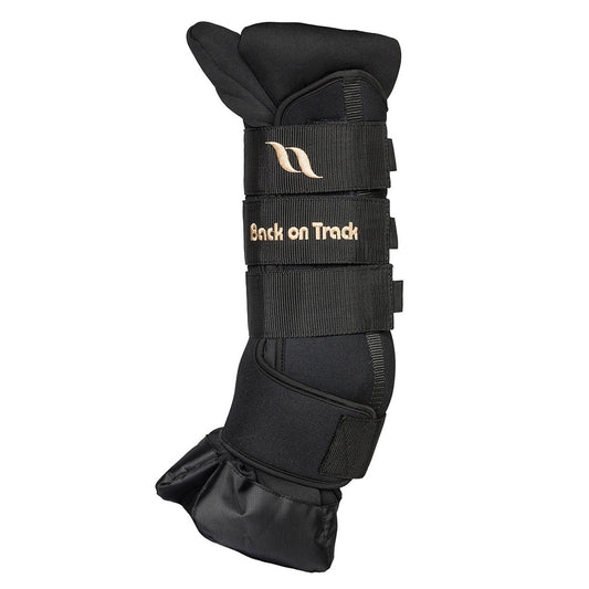 Back On Track Horse Leg Pair Royal Quick Wraps Deluxe Polyester Black Flexible Protective Boots