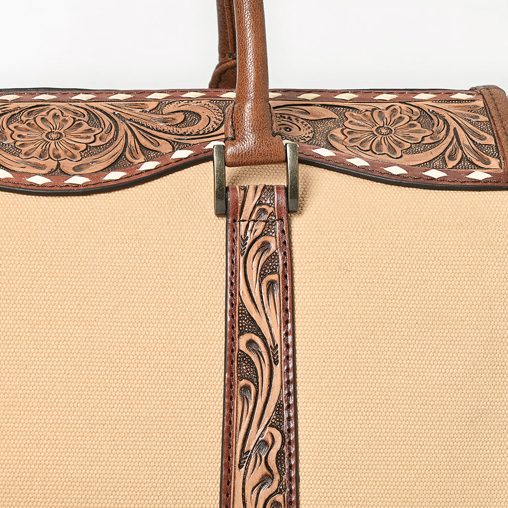 American Darling Duffel Hand Tooled Saddle Blanket Genuine Leather Women Bag Western Handbag Purse