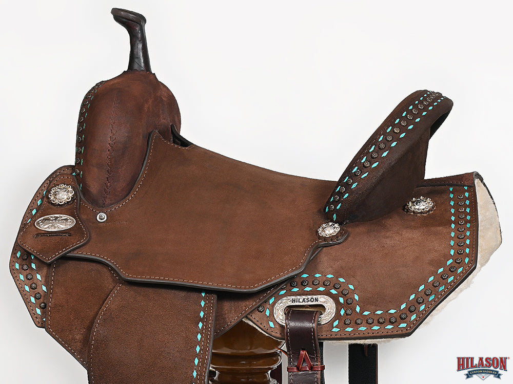 Western Horse Flex Tree Leather Saddle For Trail And Barrel Racing