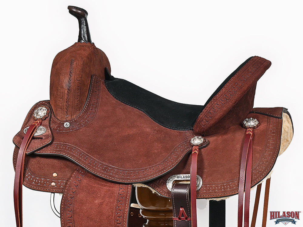 Hilason Western Horse Flex Tree Saddle American Leather Trail Barrel