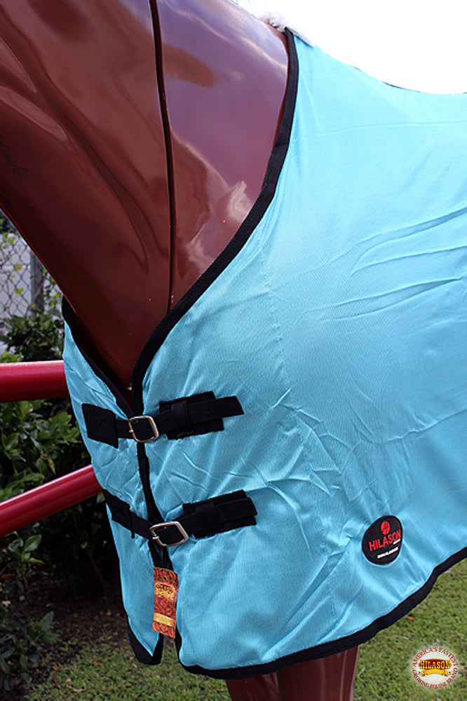 Hilason Western Horse Fly Sheet Uv Protect Mesh Bug Mosquito Summer Spring Turquoise
