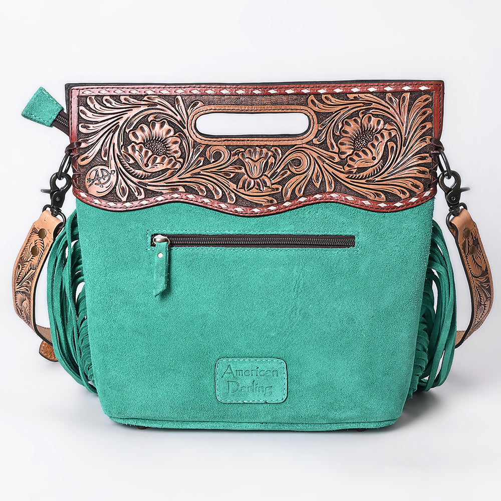 American Darling Crossbody Hand Tooled Genuine Suede Leather Women Bag Western Handbag Purse