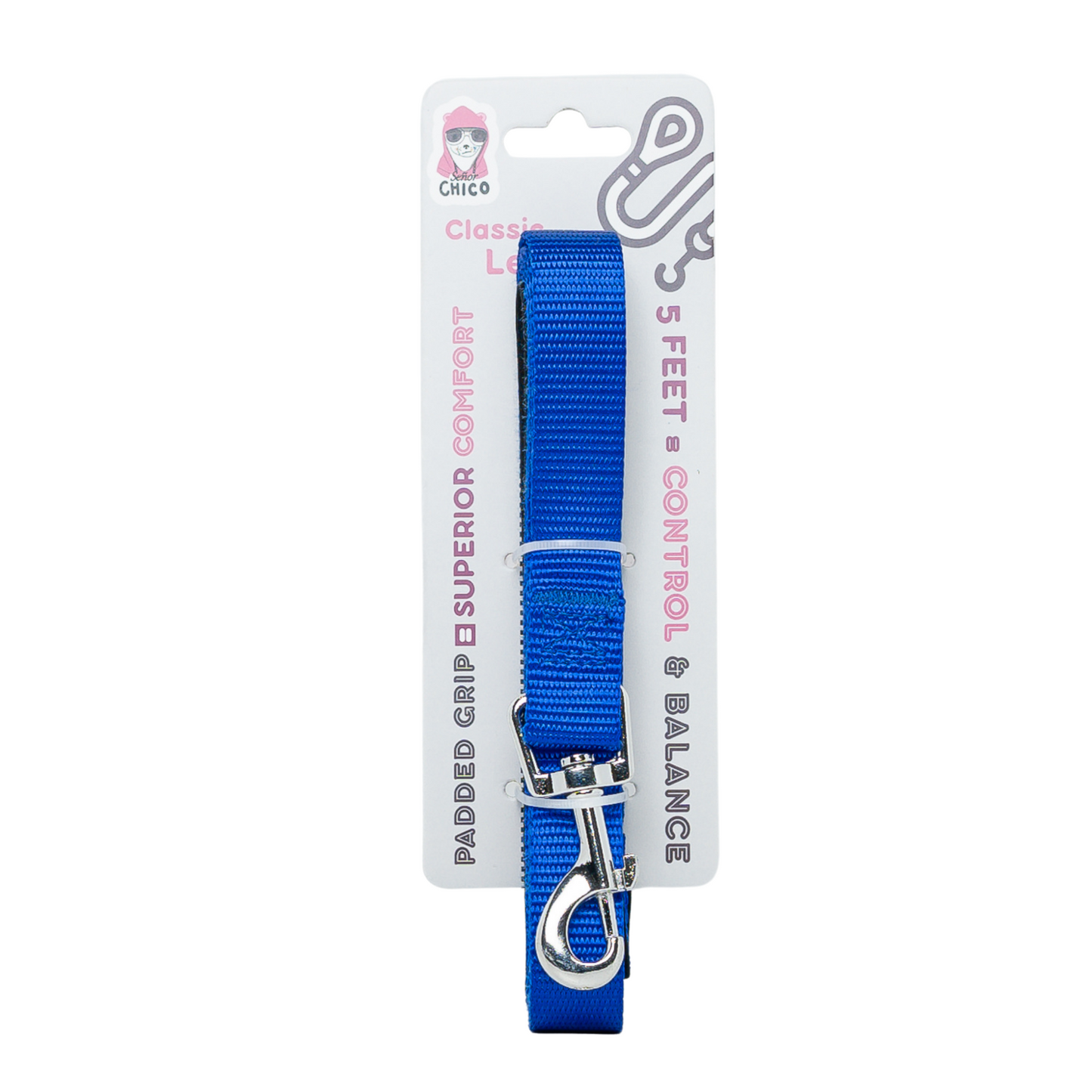 Padded Grip Dog Leash – Durable Nylon, Comfortable, and Secure – 5ft.