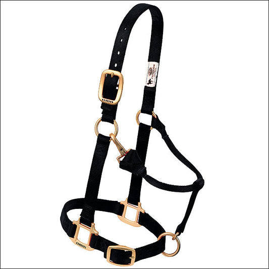 Weaver Black Original Adjustable Chin And Throat Snap Horse Halter Arabian/Cob
