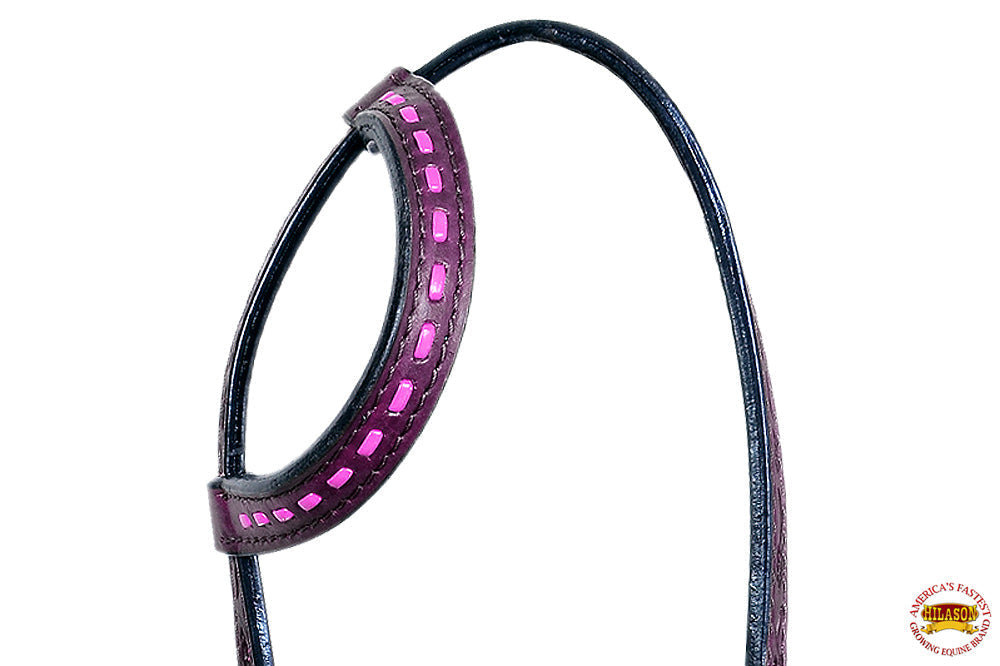 HILASON Western Genuine Leather Horse One Ear Headstall Tack Dark Brown