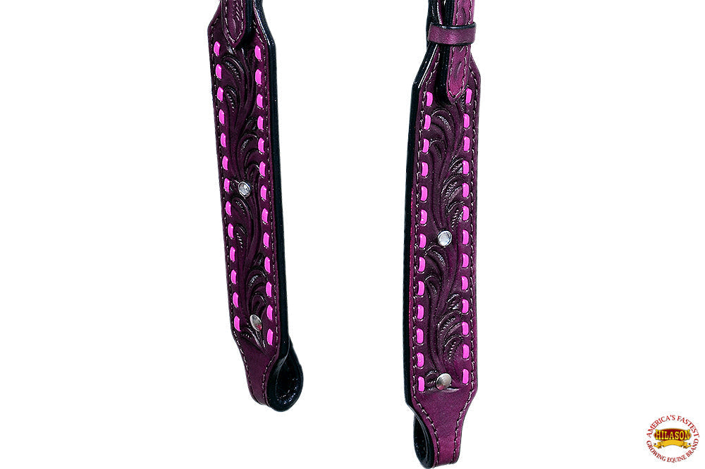 HILASON Western Genuine Leather Horse One Ear Headstall Tack Dark Brown